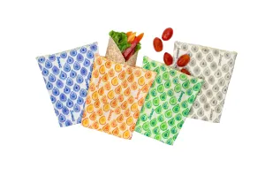 Medium Pack of 4 - Reusable Beeswax Wrap Food Storage Bags