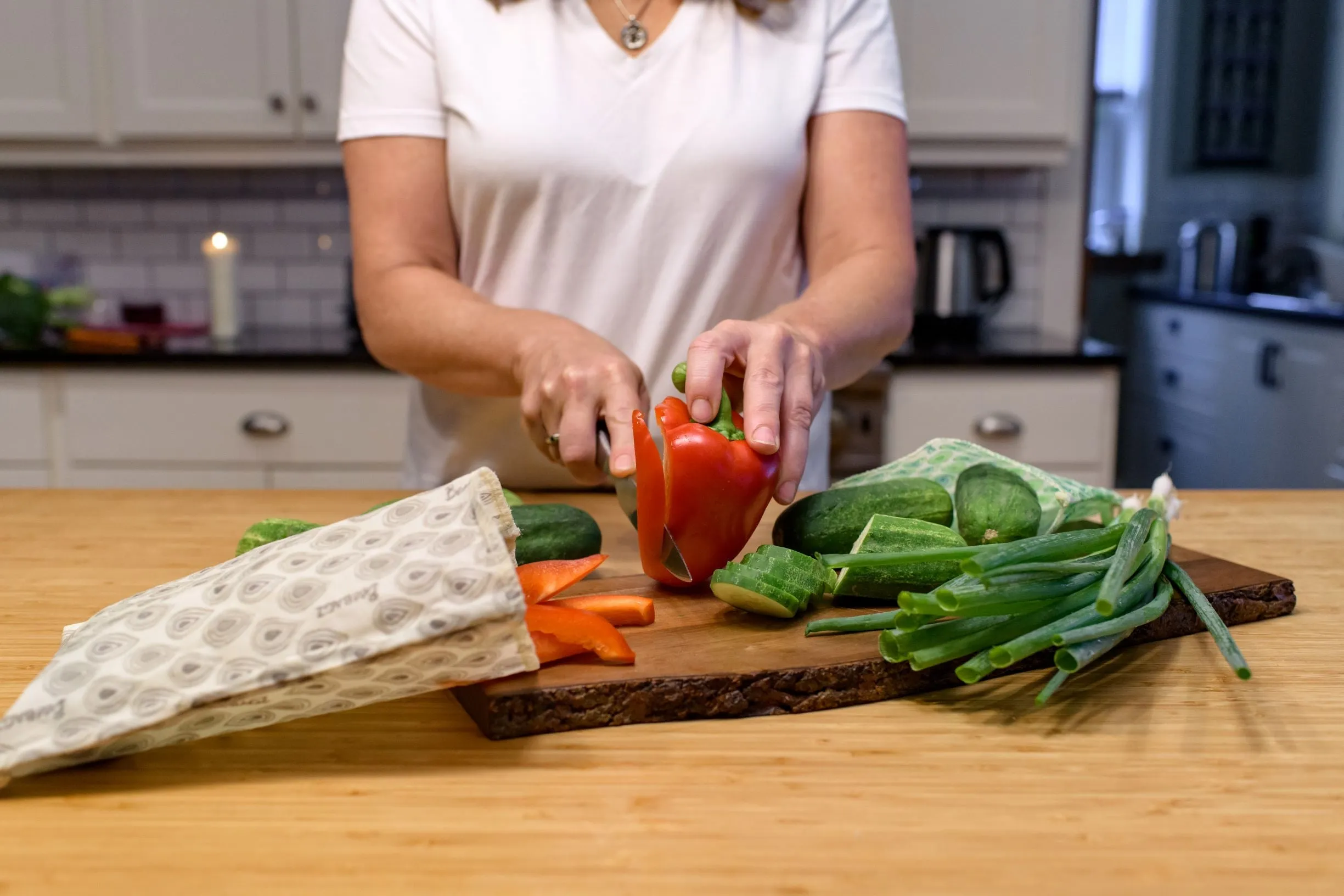 Medium Pack of 4 - Reusable Beeswax Wrap Food Storage Bags