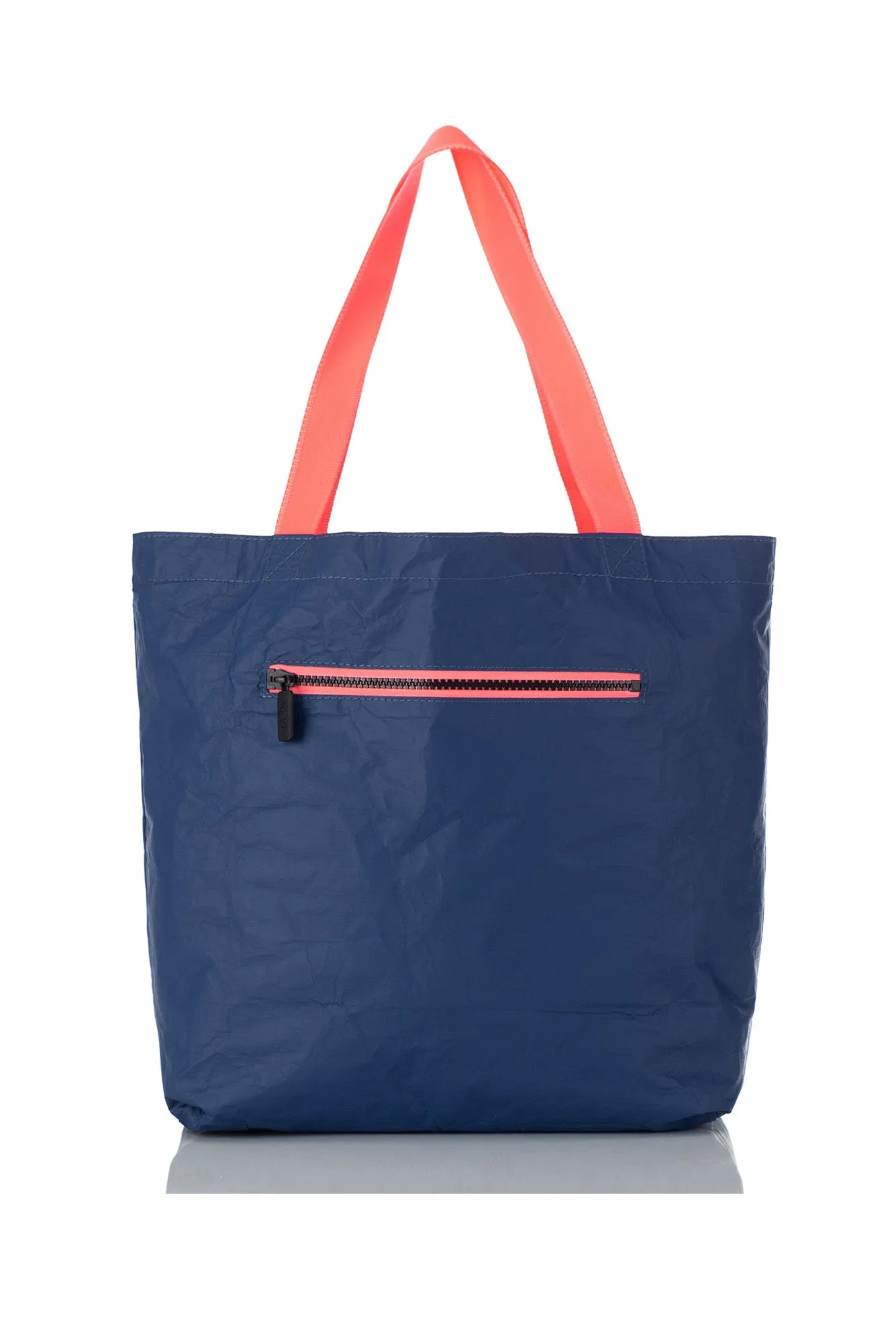 Navy Tropical Reversible Splash Proof Tote