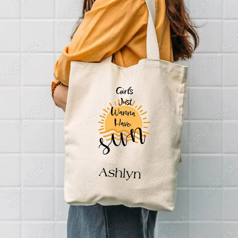 Personalized Summer Tote Bags