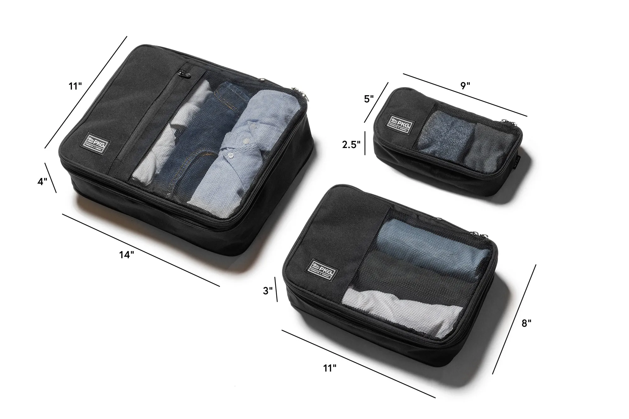 PKG UNION Compression packing cubes - 3 pack