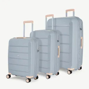 Rock Tulum 3 Piece Set Expander Hardsided Luggage - Grey