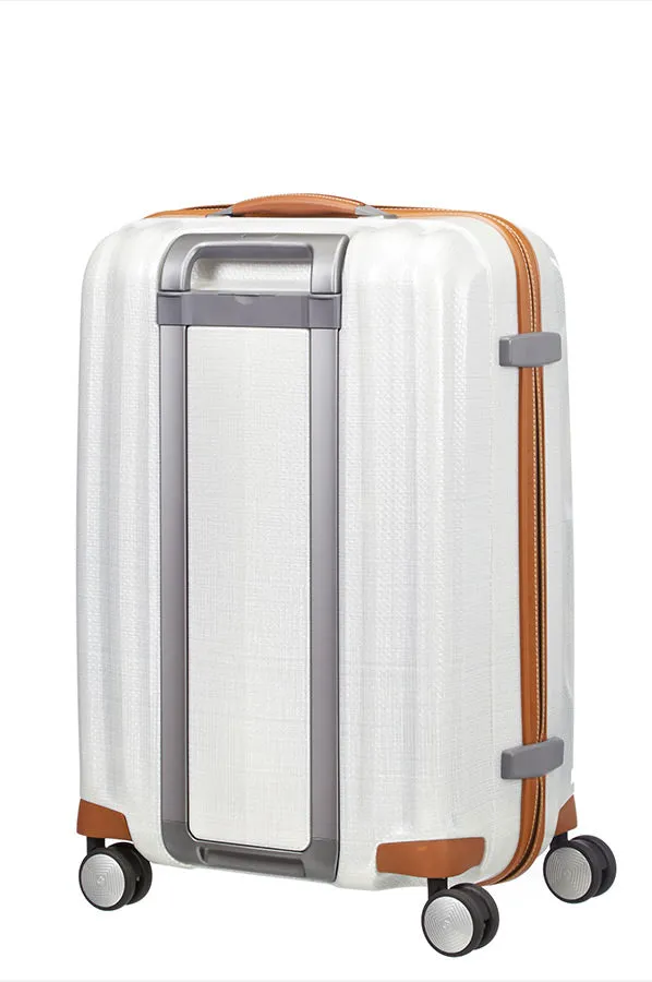 Samsonite - Lite Cube Deluxe 55cm Small 4 Wheel Hard Suitcase - Aluminium