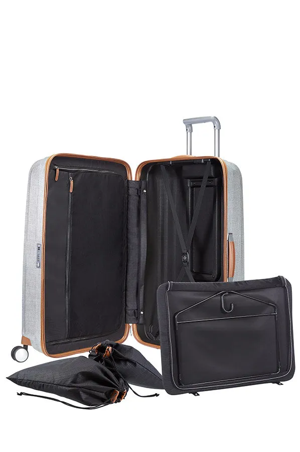 Samsonite - Lite Cube Deluxe 76cm Large 4 Wheel Hard Suitcase - Aluminium