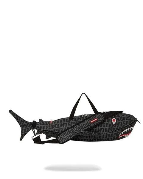 SPRAYGROUND SPLIT INFINITY CHECK SHARK-SHAPED DUFFLE BAG