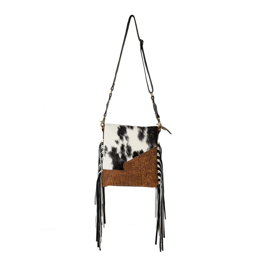 Stratford Trail Fringed Concealed-Carry Bag In Black & White