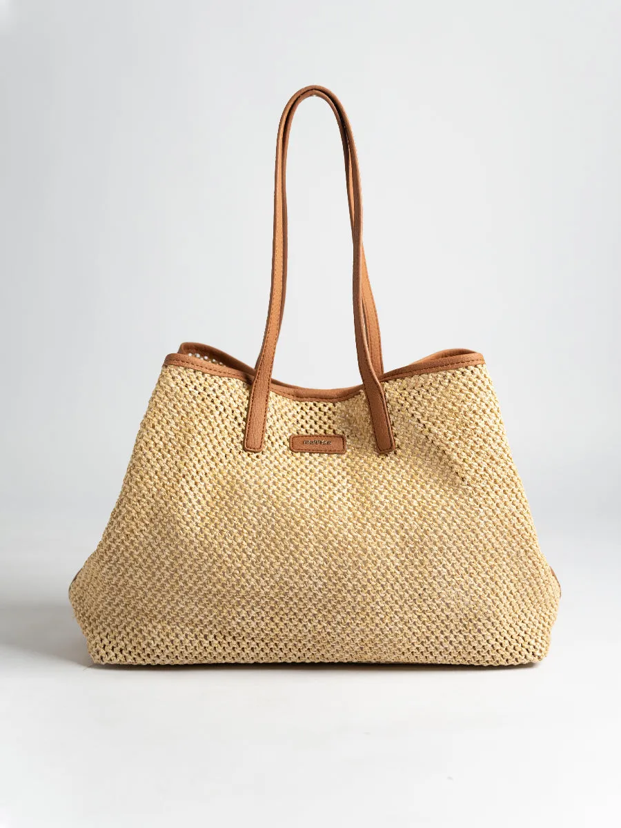 Sylvia Raffia Tote Bag