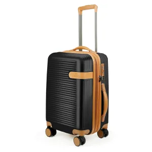 THE CLOWNFISH Combo of 2 Kenzo Series Expandable Luggage ABS & Polycarbonate Exterior Hard Case Suitcases Eight Wheel Trolley Bags with TSA Lock- Silver (Medium 63 cm-25 inch, Small 54 cm-21 inch)