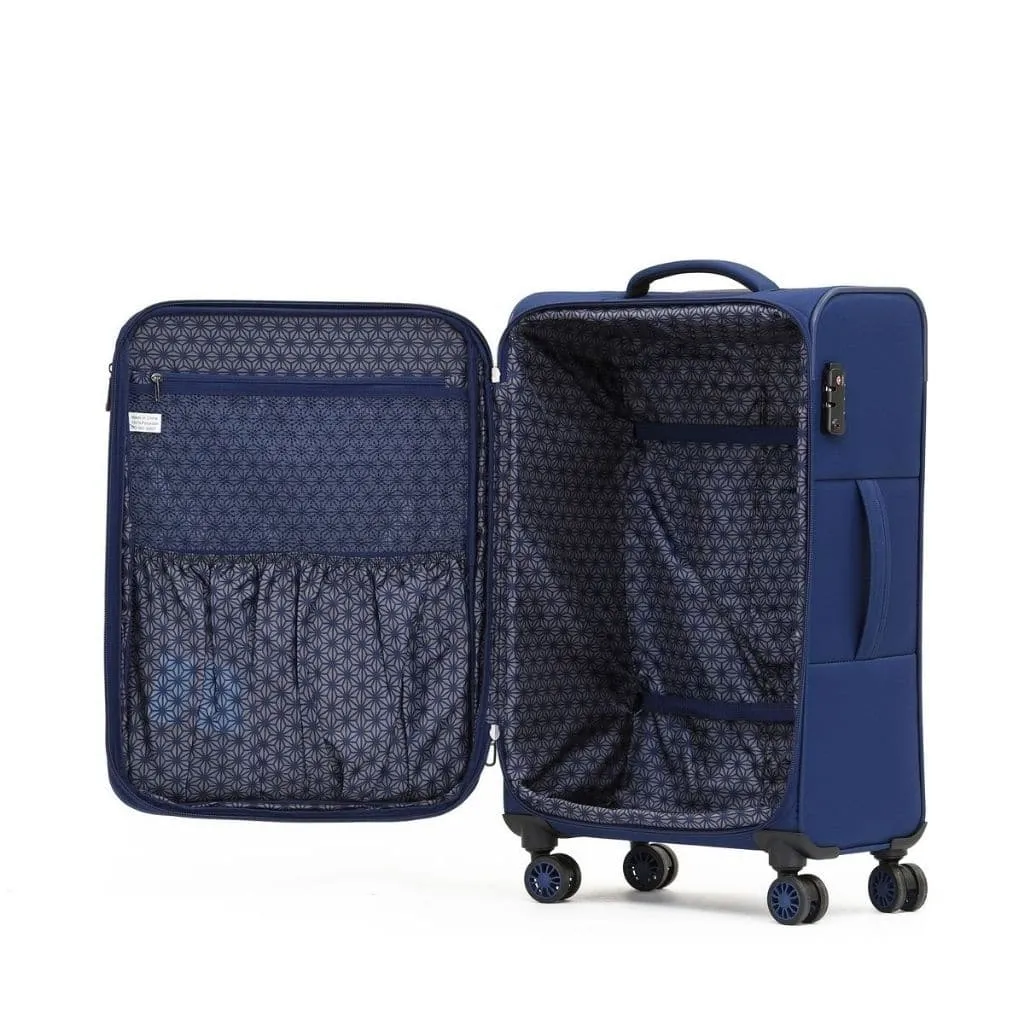 Tosca So Lite 3 Piece Softsided SuperLight Luggage Set - Navy