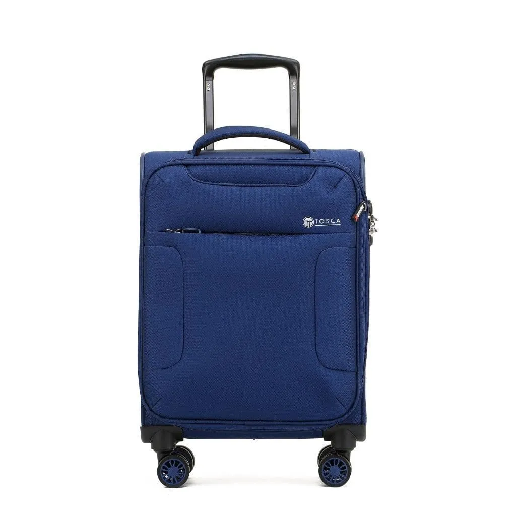 Tosca So Lite 3 Piece Softsided SuperLight Luggage Set - Navy