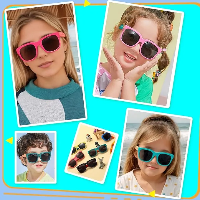 UV Protection Foldable Sunglasses for Kids 1pc (Random Colour)