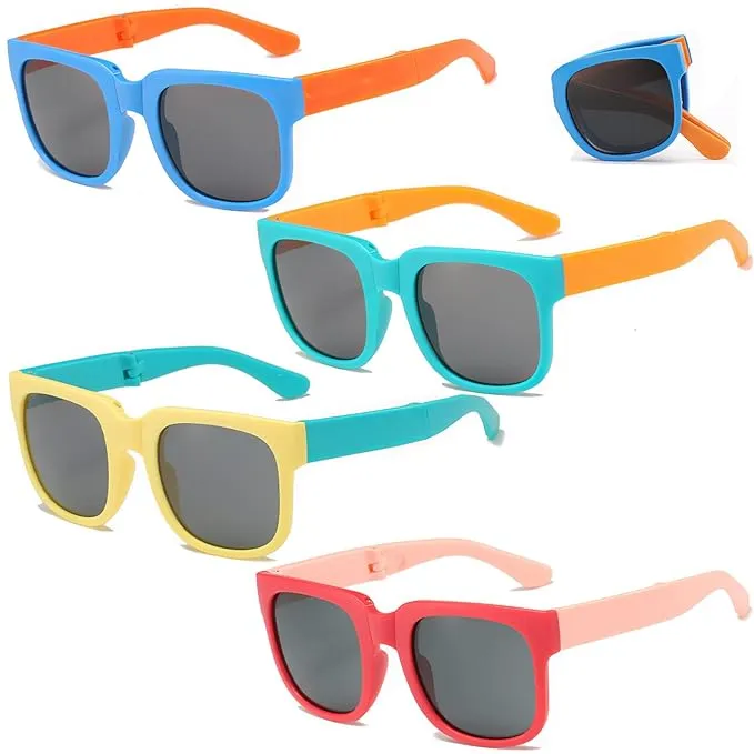 UV Protection Foldable Sunglasses for Kids 1pc (Random Colour)