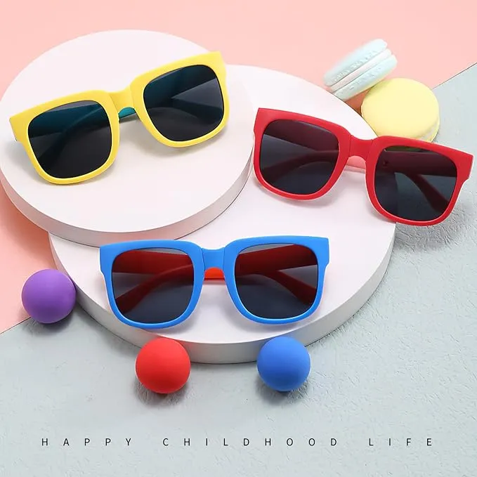 UV Protection Foldable Sunglasses for Kids 1pc (Random Colour)