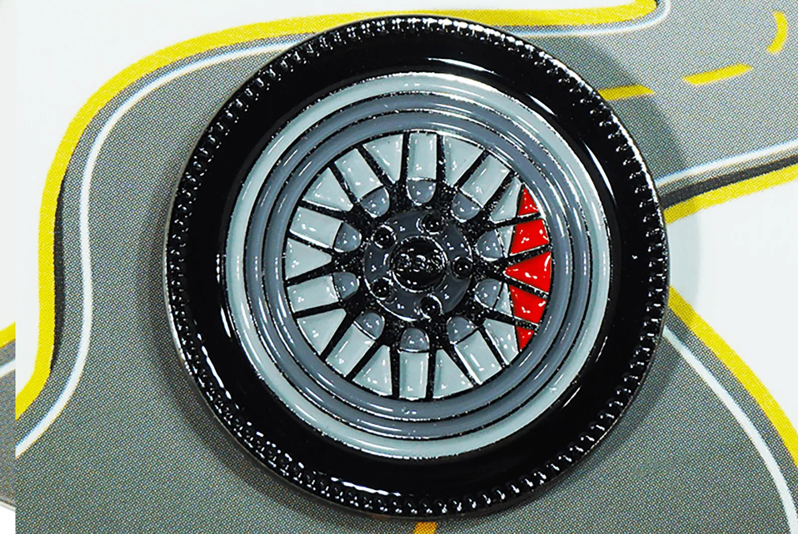 ZSPEC Wheel Pin - Mesh Classic Design - great for Lapels, Hats, Backpacks